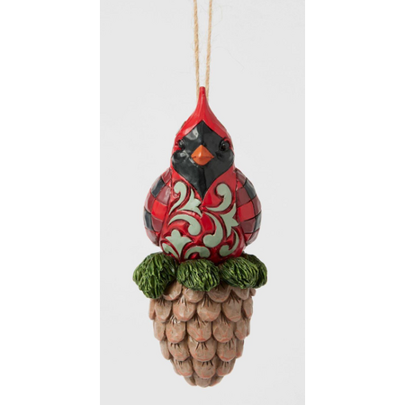 Jim Shore Jim Shore Highlnd Glen Cardinal Pine Ornament