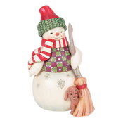 Jim Shore Jim Shore Snowman with Dog Peeking Figurine