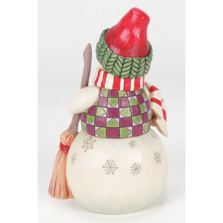Jim Shore Jim Shore Snowman with Dog Peeking Figurine
