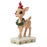 Jim Shore Jim Shore Woodland Rudolph with Red Bird Figurine