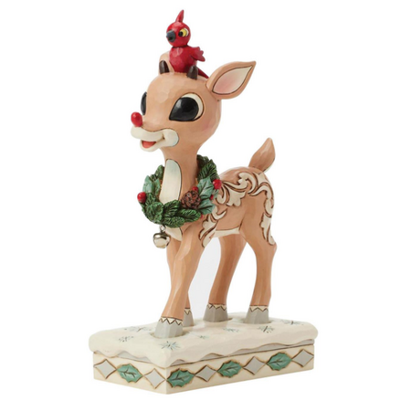 Jim Shore Jim Shore Woodland Rudolph with Red Bird Figurine