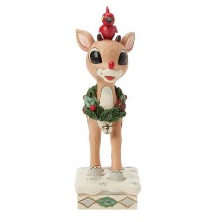 Jim Shore Jim Shore Woodland Rudolph with Red Bird Figurine