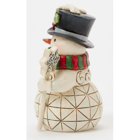 Jim Shore Jim Shore Snowman with Snowflake Staff Mini Figurine