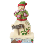 Jim Shore Jim Shore Snowman with Hershey Sign Figurine