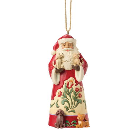 Jim Shore Jim Shore Santa with Pets Hanging Ornament