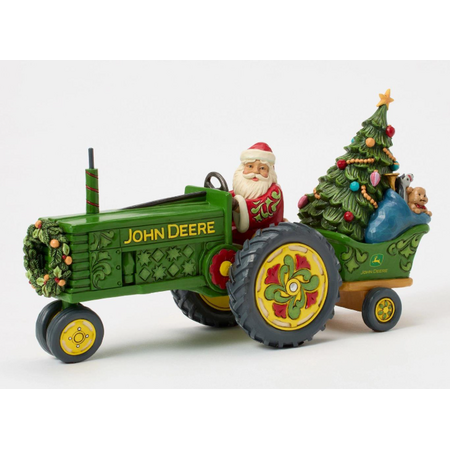 Jim Shore Jim Shore Santa on John Deere Tractor with Toys Figurine