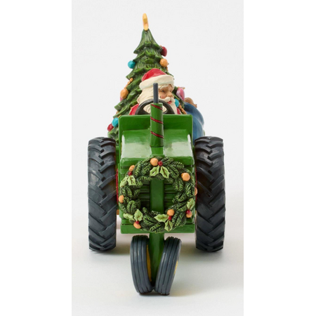 Jim Shore Jim Shore Santa on John Deere Tractor with Toys Figurine