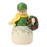 Jim Shore Jim Shore Snowman with John Deere Hat & Wreath Figurine