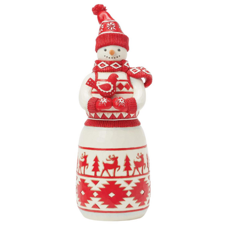 Jim Shore Jim Shore Nordic Noel Snowman with Cardinal Figurine