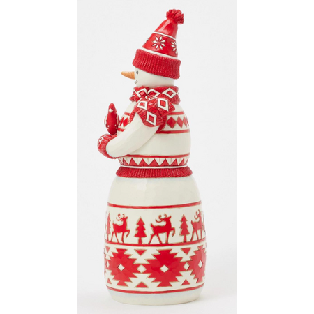 Jim Shore Jim Shore Nordic Noel Snowman with Cardinal Figurine