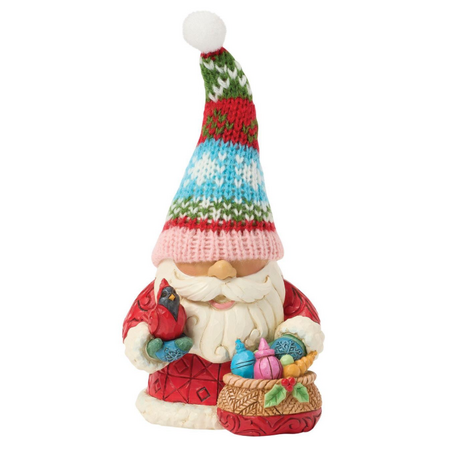 Jim Shore Jim Shore Holiday Gnome Knit Hat Figurine