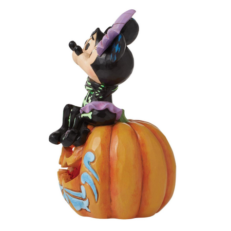 Jim Shore Jim Shore Mickey & Minnie Scared Skeletons LED Figurine