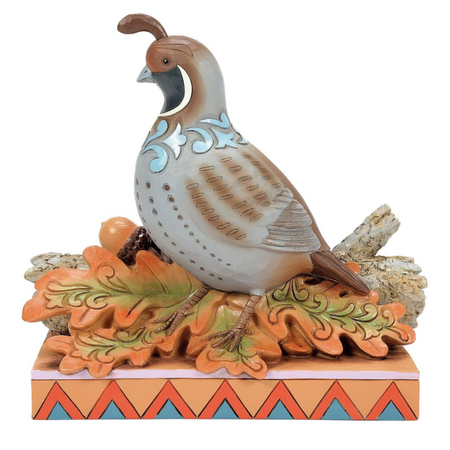 Jim Shore Jim Shore Quail Sitting on Leaves Figurine