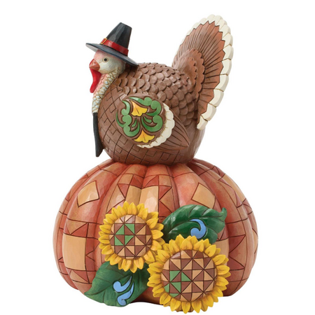 Jim Shore Jim Shore Turkey Pumpkin Sunflower Figurine