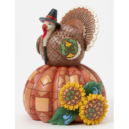 Jim Shore Jim Shore Turkey Pumpkin Sunflower Figurine