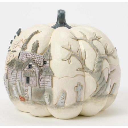 Jim Shore Jim Shore Pumpkin with Bats Flying Figurine