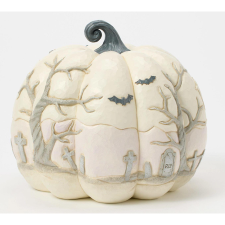 Jim Shore Jim Shore Pumpkin with Bats Flying Figurine