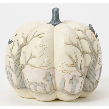 Jim Shore Jim Shore Pumpkin with Bats Flying Figurine