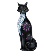 Jim Shore Jim Shore Vintage Cat with LED Glow Eyes Figurine