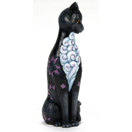 Jim Shore Jim Shore Vintage Cat with LED Glow Eyes Figurine
