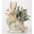Jim Shore Jim Shore Planter White Floral Rabbit Figurine