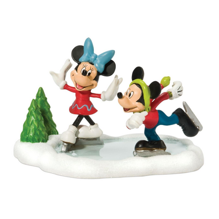 Department 56 Disney Village Mickey & Minnie Go Skating Accessory