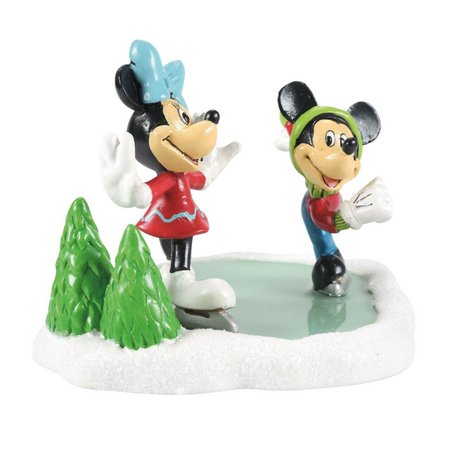 Department 56 Disney Village Mickey & Minnie Go Skating Accessory