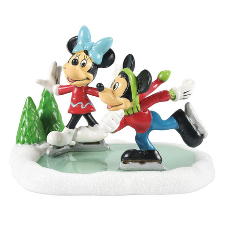 Department 56 Disney Village Mickey & Minnie Go Skating Accessory