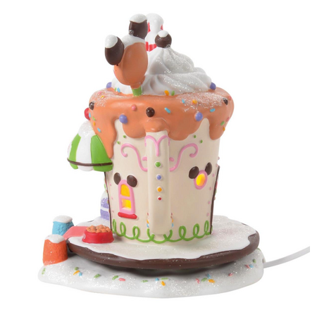 Department 56 Disney Village Mickey's Peppermint Cafe Lit House