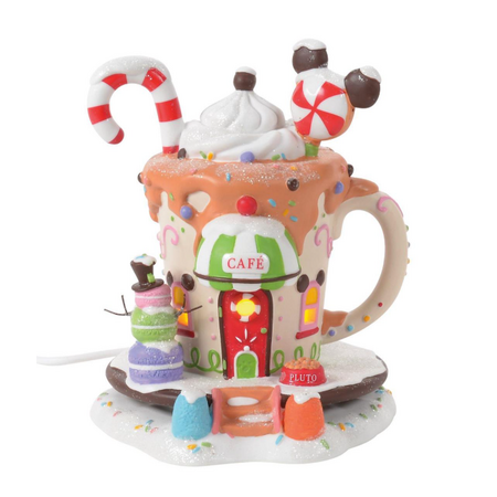 Department 56 Disney Village Mickey's Peppermint Cafe Lit House