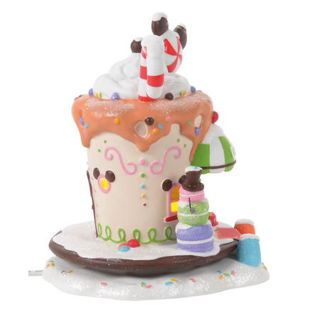 Department 56 Disney Village Mickey's Peppermint Cafe Lit House