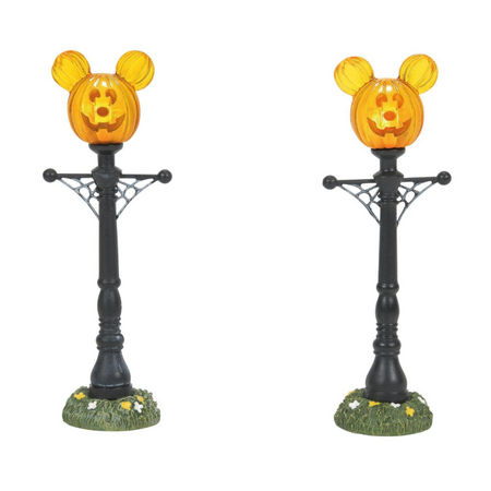 Department 56 Disney Village Mickey's Pumpkintown Street Lights Accessory