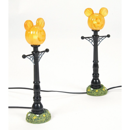 Department 56 Disney Village Mickey's Pumpkintown Street Lights Accessory