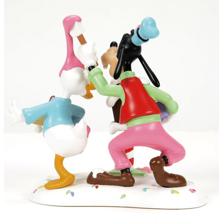 Department 56 Disney Village Goofy and Donald Make a Mess Accessory