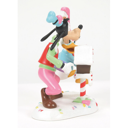 Department 56 Disney Village Goofy and Donald Make a Mess Accessory