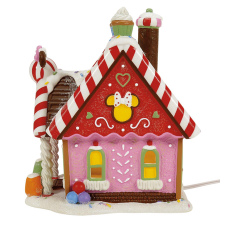 Department 56 Disney Village Minnie's Peppermint Villa Lit Building