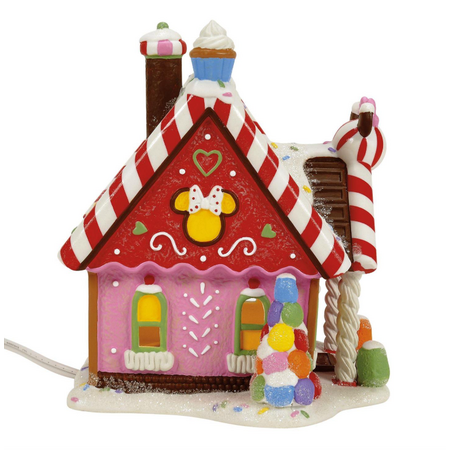 Department 56 Disney Village Minnie's Peppermint Villa Lit Building