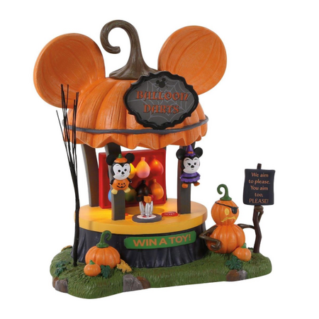 Department 56 Disney Village Balloon Darts Game Lit Building