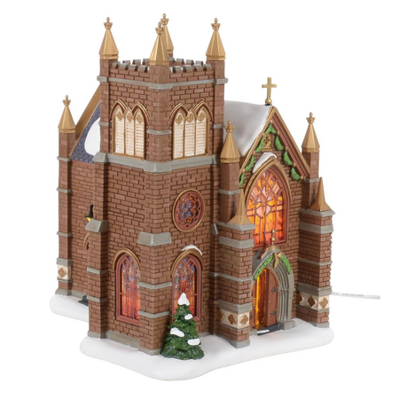 Department 56 Dickens' Village 50th Church of Fraternal Charity Lit Building