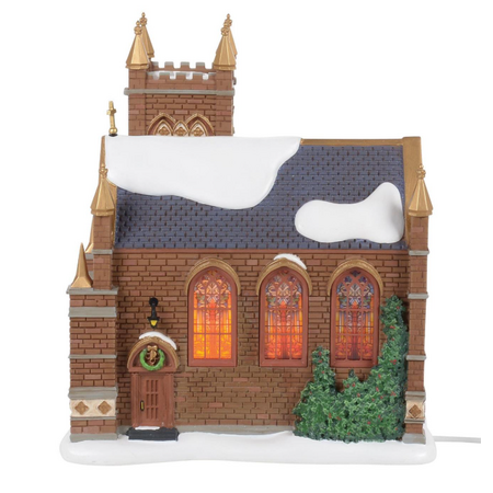Department 56 Dickens' Village 50th Church of Fraternal Charity Lit Building