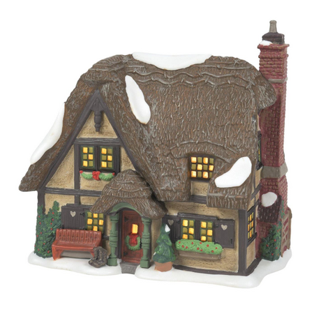 Department 56 Dickens' Village The Master Thatcher's Cottage Lit Building