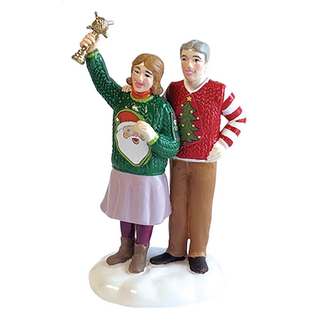 Department 56 Snow Village Ugliest Sweater Champion Accessory