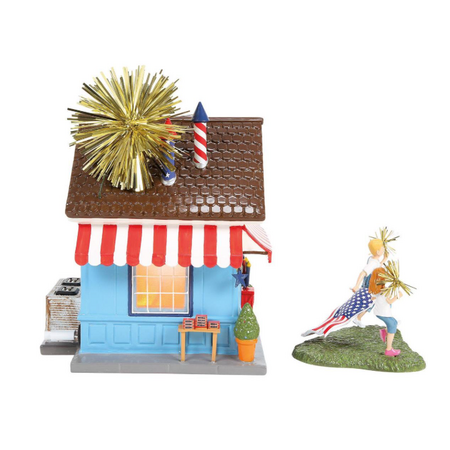 Department 56 Snow Village The Semiquincentenial Lit House
