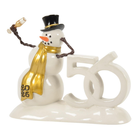 Department 56 Snow Village 50th Lucky the Snowman 2026 Accessory