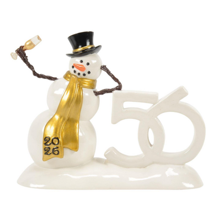 Department 56 Snow Village 50th Lucky the Snowman 2026 Accessory