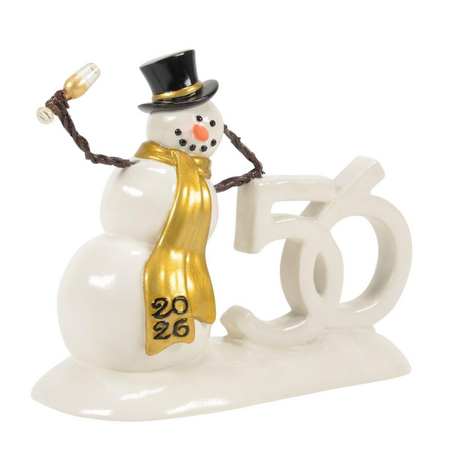 Department 56 Snow Village 50th Lucky the Snowman 2026 Accessory