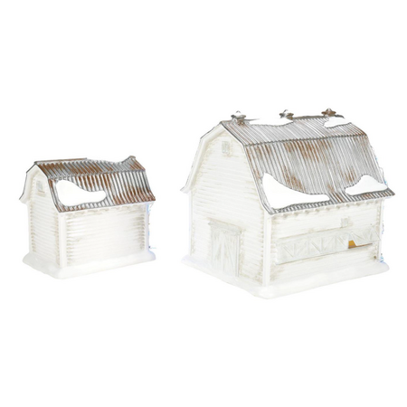 Department 56 Snow Village Graceland Stables Lit Building