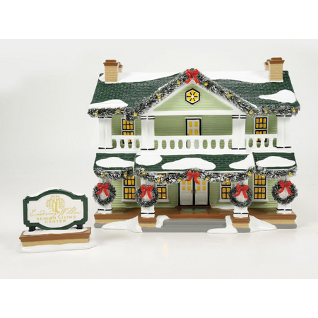 Department 56 Snow Village Enduring Willow Senior Center Lit Building