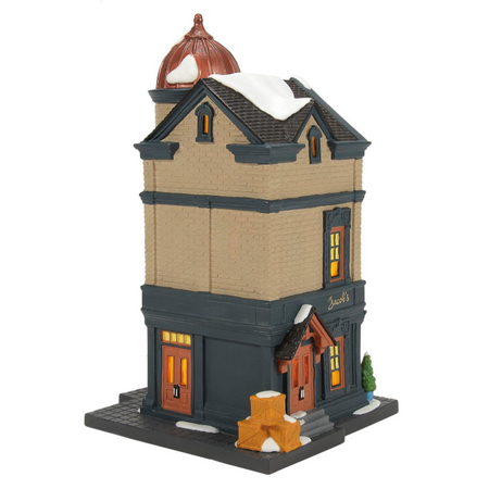Department 56 Christmas in the City Jacob's Bagel Shop Lit Building
