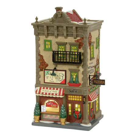 Department 56 Christmas in the City Sal's Pizza & Pasta Lit Building